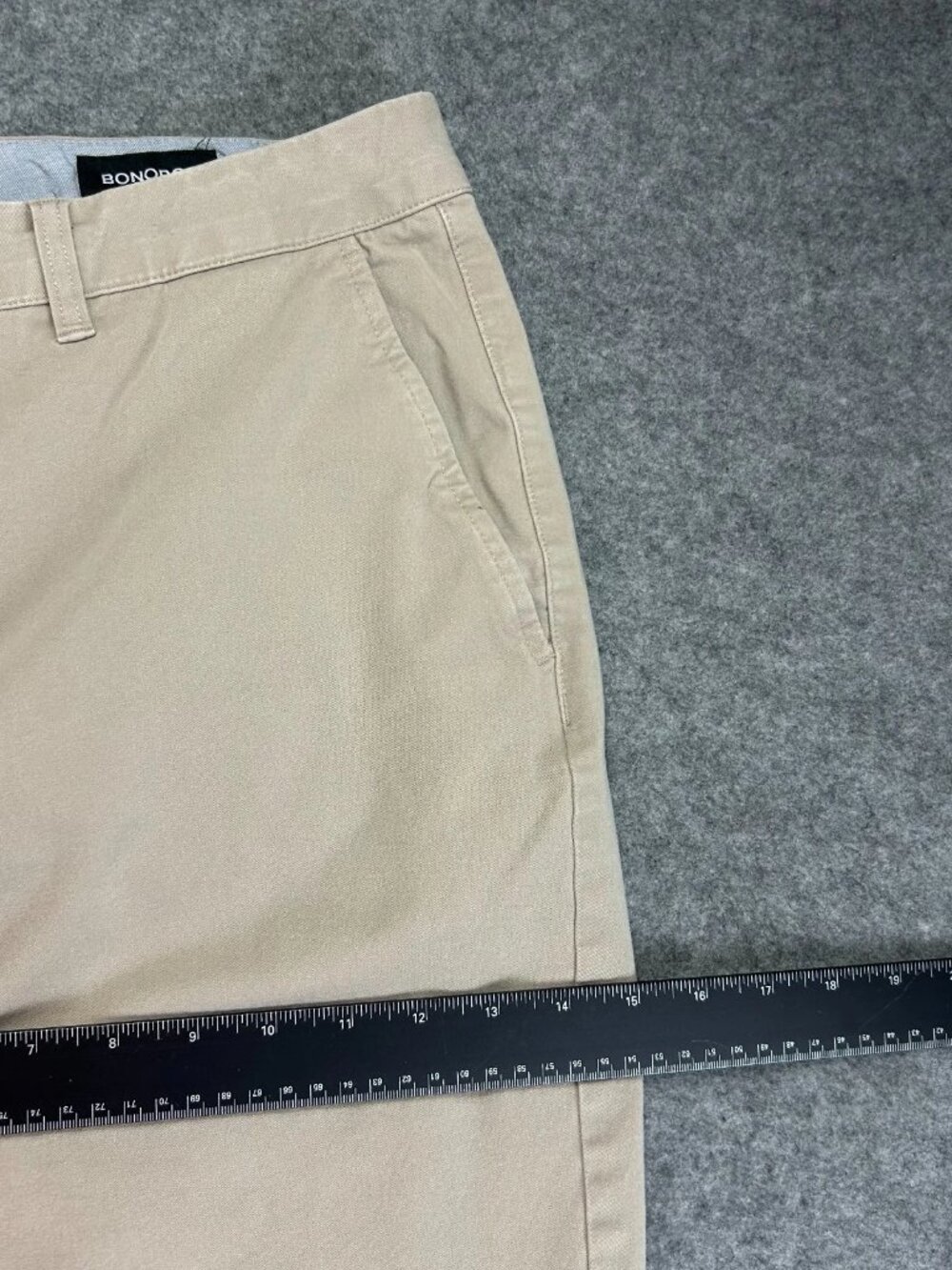 Bonobos Straight Chino Pants Mens 40x32 Light Beige Flat Front Preppy Comfort - Picture 12 of 16